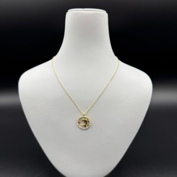 Yunus Balığı Desenli 14 Ayar Altın Kolye