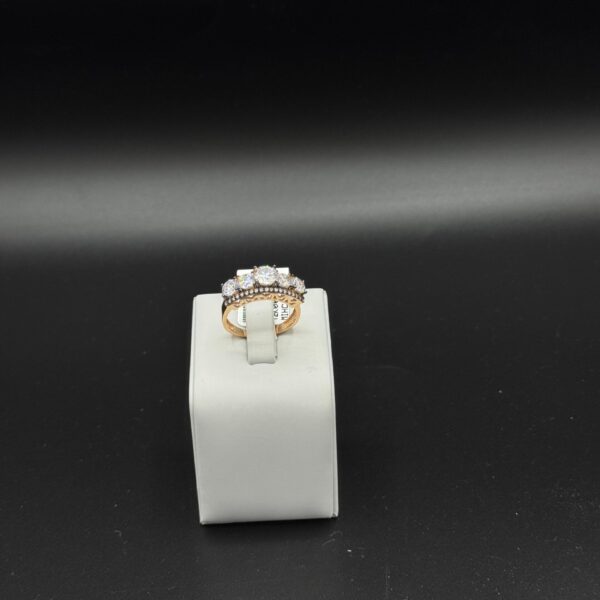 Elmas Montür Beş Taş Yüzük 14 Ayar