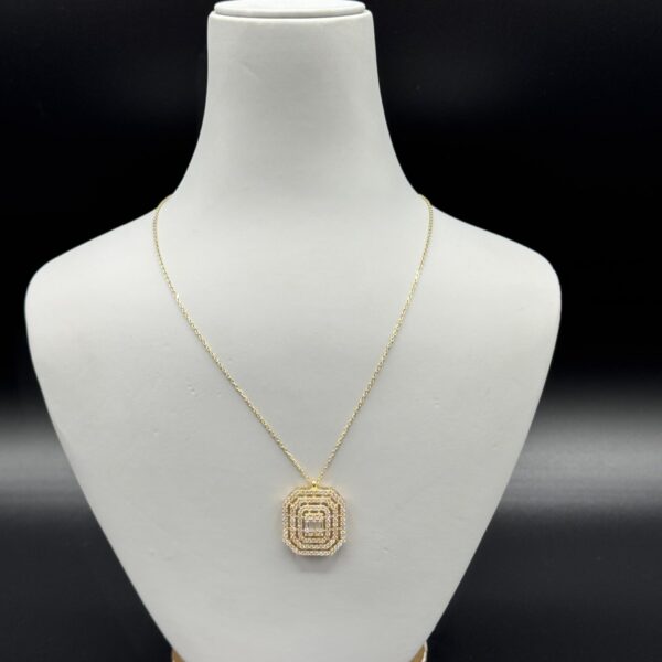 Desenli 14 Ayar Altın Kolye