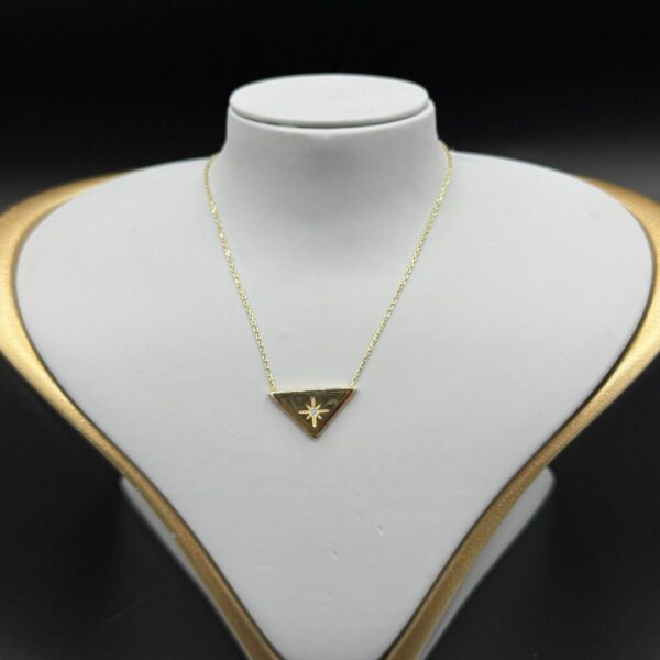 Güneş Desenli 14 Ayar Altın Kolye