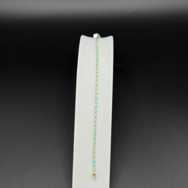 Mavi Desenli Bileklik 14 Ayar Altın