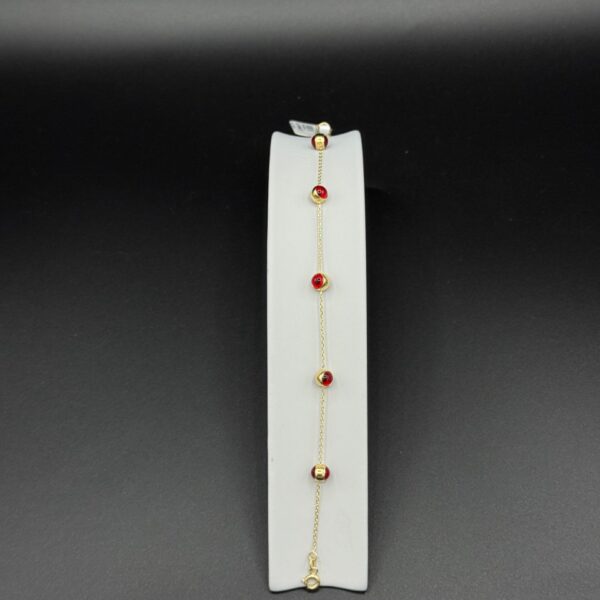 Özel Taş Desenli Bileklik 14 Ayar Altın