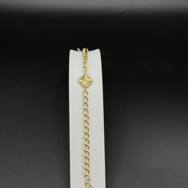 Yonca Desenli Bileklik 14 Ayar Altın