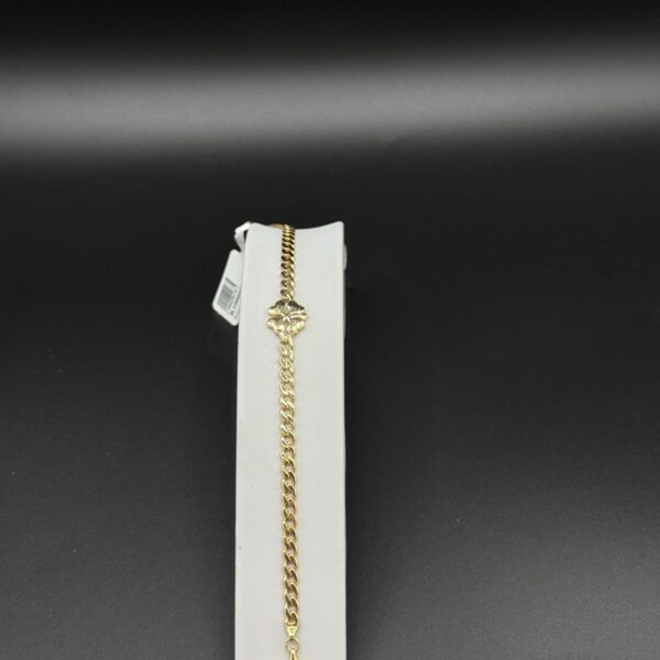 Yonca Desenli Bileklik 14 Ayar Altın