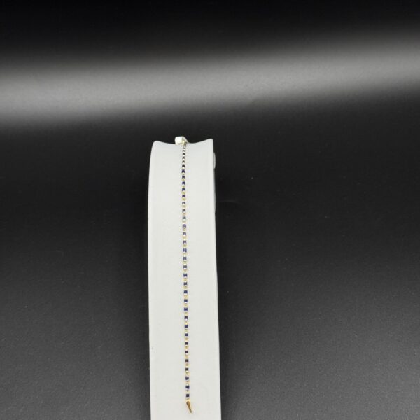 Mor Desenli Bileklik 14 Ayar Altın