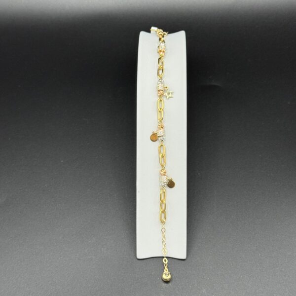 Zincir Bileklik Desenli 14 Ayar Altın