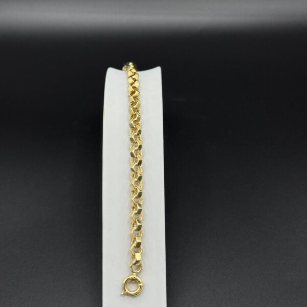 Sade Desenli Bileklik 14 Ayar Altın