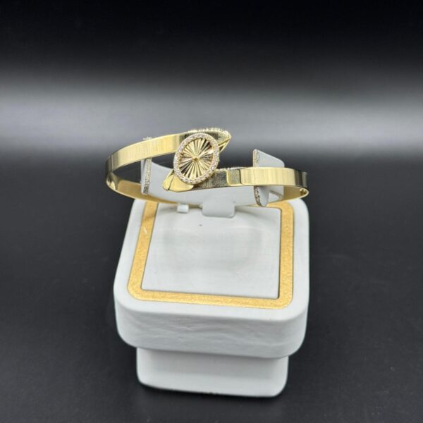 Desenli Kelepçe 14 Ayar Altın