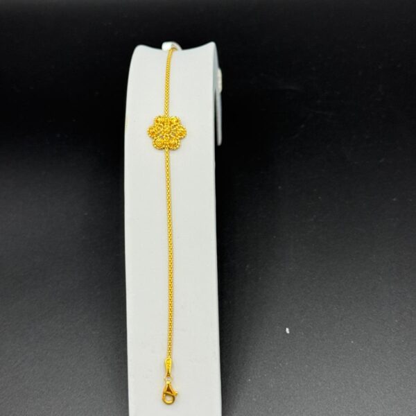 Yonca Desenli Bileklik 22 Ayar Altın