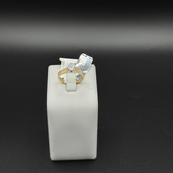 14 Ayar Tek Taş Altın Yüzük