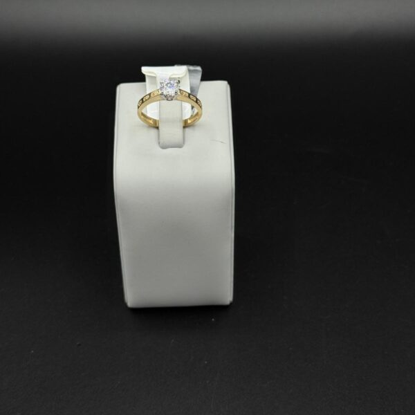 14 Ayar Tek Taş Altın Yüzük