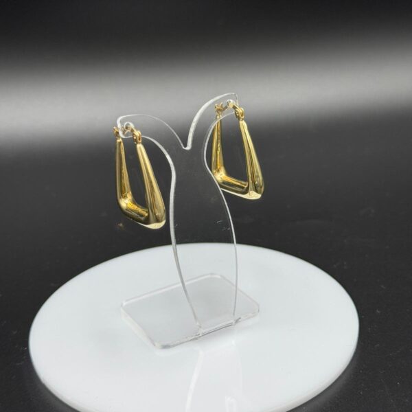 14 Ayar Desenli Altın Küpe