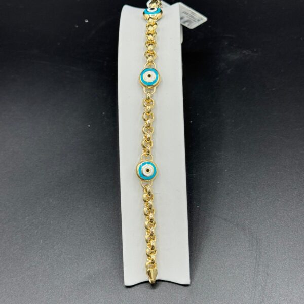 Mavi Boncuklu14 Ayar Altın Bileklik